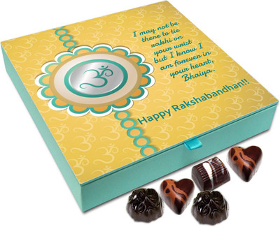 

Chocholik Rakshabandhan Gift Box - I May Not Be There To Tie Rakhi - 9pc Truffles(108 g)