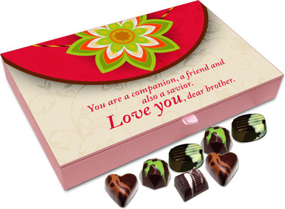 

Chocholik Rakshabandhan Gift Box - You Are A Companion, A Friend And A Savior - 12pc Truffles(144 g)