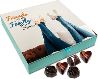 

Chocholik Friendship Gift - Friends Are the Family You Choose - 9pc Truffles(108 g)