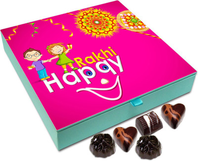 

Chocholik Rakhi Gift Box - Celebrate Rakhi With a Smile - 9pc Truffles(108 g)