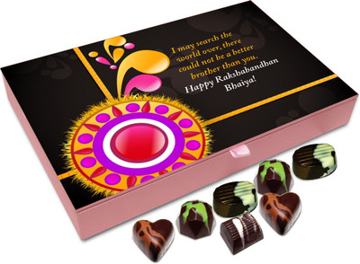 

Chocholik Rakhi Gift Box - I May Search The World Over - 12pc Truffles(144 g)