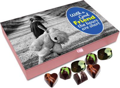 

Chocholik Friendship Gift - With a Good Friend the Hours Are Short -12pc Truffles(144 g)