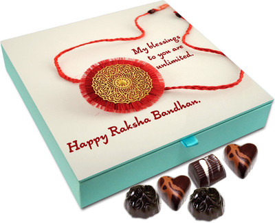 

Chocholik Rakshabandhan Gift Box - My Blessings To You Are Unlimited - 9pc Truffles(108 g)