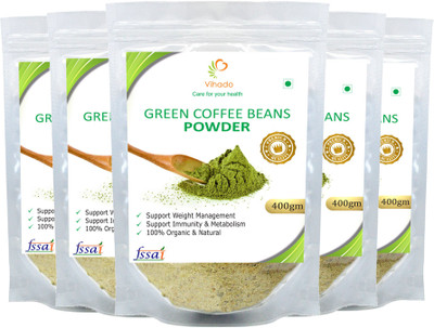 

Vihado PREMIUM Quality Green Coffee Bean Powder, Unroasted, Arabica AAA+ - Roast & Ground Coffee 400 g(Pack of 2)