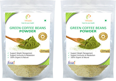 

Vihado PREMIUM Quality Green Coffee Beans Powder for Weight Loss (Unroasted green coffee), Unroasted, Arabica AAA+ - Roast & Ground Coffee 500 g(Pack of 2)