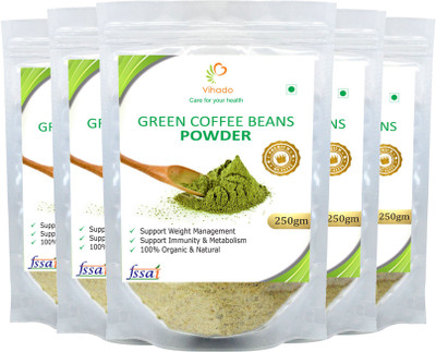 

Vihado Premium Quality Green Coffee Beans Organic Powder for Weight Loss - 100% Pure, Unroasted, Arabica AAA+ - Instant Coffee 250 g(Pack of 2)