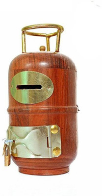 

MartCrown Cylender shape Coin Bank(Brown)