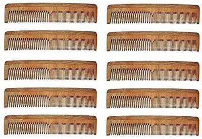

BOXO Handmade Neem Wood Comb Specially Designed For Men And Women 180 Gram 10 Pcs Pack of 1(Set of 10)