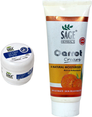 

Sage Herbals Face Care Combo Of Under Eye Gel & Carrot Cream(Set of 2)