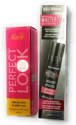 

iba halal care WEAR BOOSTING SETTING SPRAY LOCKS MAKE UP LONG LASTING FINISH WITH PERFECT LOOK BB CREAM PACK(Set of 2)