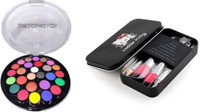 

TheTopNotch Matte Eye Shadow and Hello Kitty Makeup Brush Set(Set of 2)