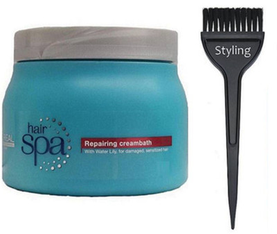 

Styling hair brush with loreal professional Repairing Creambath Spa Hair Mask Cream 490 ml(Set of 2)