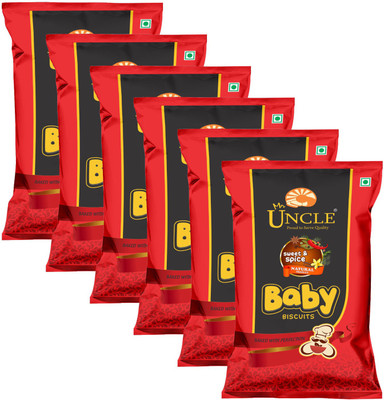 

Mr. O Uncle Baby Biscuits jeffy pack of 6(100 g, Pack of 6)