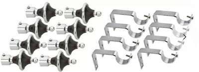 GROWNIX Brown Rod Rail Bracket Metal(Pack of 8)