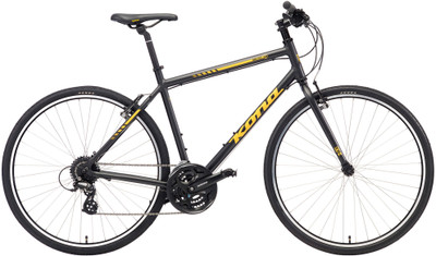 

Kona Dew City 700x35C Altus Bike For Adults Black&Yellow Medium 700C T 24 Gear Hybrid Cycle/City Bike(Multicolor)