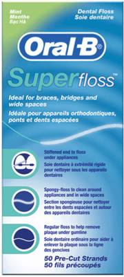 

Oral-B Super Floss, Dental Floss, Original (50-Count)(Pack of 50)