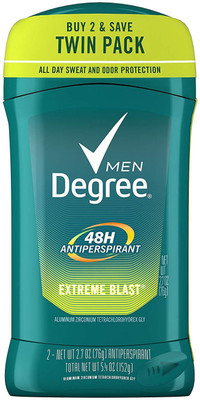 

Degree Men Dry Protection Antiperspirant & Deodorant, Extreme Blast 2.7 oz, Twin Pack Deodorant Stick - For Men(152 g, Pack of 2)