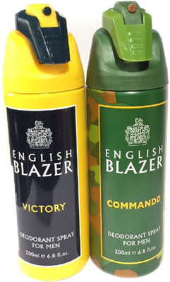 

ENGLISH BLAZER COMMANDO & VICTORY Body Spray - For Men & Women(400 ml, Pack of 2)