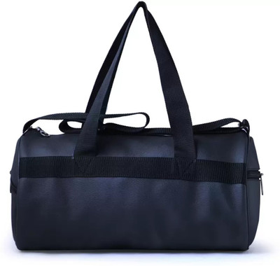 

Gking Black Leather Gym Bag(Black)