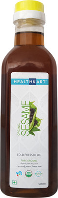 

Healthkart Cold Pressed Organic Sesame Oil Sesame Oil Plastic Bottle(500.0 ml)