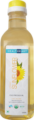 

Healthkart Cold Pressed Organic Sunflower Oil Plastic Bottle(500 ml)
