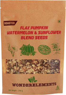 

Wonderelements Roasted Flax Seeds, Sunflower Seeds, Watermelon Seeds, Pumpkin Seeds, Mixed Seeds(250.0 g)