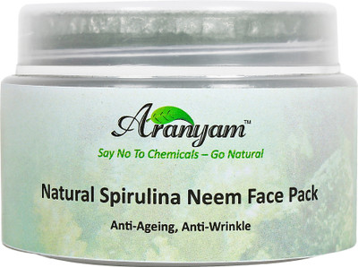 

Aranyam Natural Anti-Ageing Spirulina Neem Face Pack, 30gm(10 g)