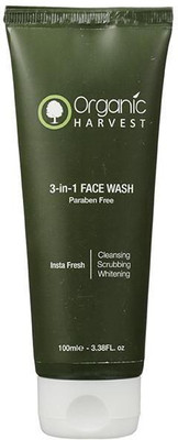 

Organic Harvest 3 in 1 Paraben free Face Wash(100 g)