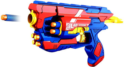 

Webby Lap Blaster Gun toy, Safe and Long Range, 10 Bullets, Red(Multicolor)