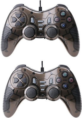 

spincart USB 2.0 Wired Gamepad with Dual Vibration Gamepad Game Controller for Laptop and PC Set of 2 USB Gamepad(Brown, For PC)