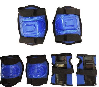 

Hipkoo Protection Guard 3 in 1 (Elbow, Knee & Hand Guard) Skating Guard Combo(, Blue