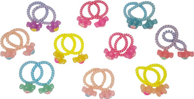 

Evolution Cute Soft Coil Spring Elastic Tiara, Ponytailers Multicolored Kids Rubber bands, Small, For Kids / Girls Rubber Band(Multicolor)