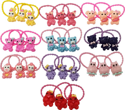 

Evolution Mixed Patterns of Teaddybear, Owls, Birds, Monkey, Ponytailers Multicolored Kids Rubber bands, Small, For Kids / Girls Rubber Band(Multicolor)