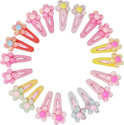 

Evolution Cute & Funky Transperent Cool Effect Flower Multicolored Kids Snap Hair Clips, Small, For Kids / Girls Tic Tac Clip(Multicolor)
