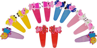 

Evolution Cute & Funky Peppepig Cartton Characters Multicolored Kids Snap Hair Clips, Small, For Kids / Girls Tic Tac Clip(Multicolor)