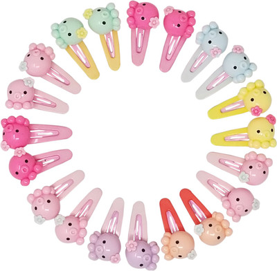 

Evolution Cute & Funky Animal faces Multicolored Kids Snap Hair Clips, SmallFor Kids / Girls Tic Tac Clip(Multicolor)