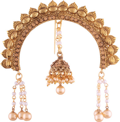 

I Jewels Gold Plated Jhumki Hair Pin with Chain for Women Hair Pin(Gold)