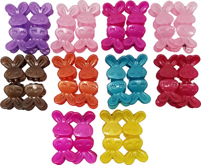 

Evolution Cute Tiny Bunnies Claws Translucent, Child Cute Hair Styles Fashion Accessories Multicolored Kids Hair Claw Clips, Small, For Kids / Girls Hair Claw(Multicolor)