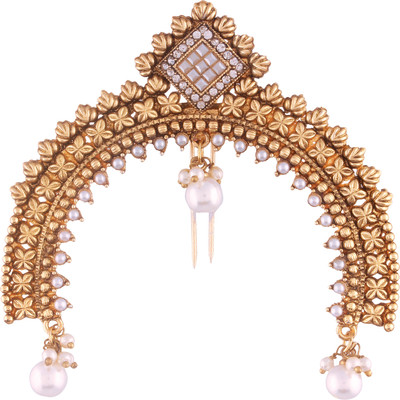 

Etnico Gold Plated Pearl Hair Pin Hair Pin(White)