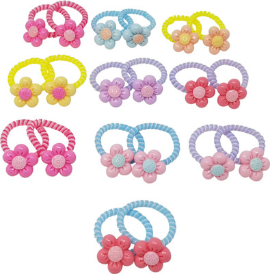

Evolution Cute Soft Coil Spring Elastic Flower, Ponytailers Multicolored Kids Rubber bands, Small, For Kids / Girls Rubber Band(Multicolor)