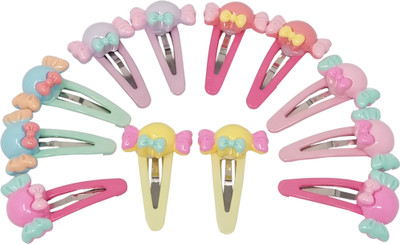 

Evolution Cute & Funky Glossy Candy Multicolored Kids Snap Hair Clips, Small, For Kids / Girls Tic Tac Clip(Multicolor)