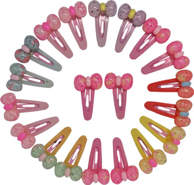 

Evolution Cute & Funky Transperent Cool Effect Bow Multicolored Kids Snap Hair Clips, SmallFor Kids / Girls Tic Tac Clip(Multicolor)