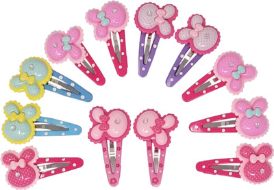 

Evolution Cute & Funky Glossy Bunny Multicolored Kids Snap Hair Clips, Small, For Kids / Girls Tic Tac Clip(Multicolor)