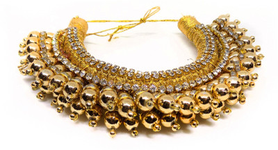 AASA hair accessories gajra, bridal hair gajra for wedding hair Bun(Gold)