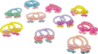 

Evolution Cute Soft Coil Spring Elastic Cherry, Ponytailers Multicolored Kids Rubber bands, Small, For Kids / Girls Rubber Band(Multicolor)