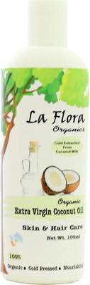 

La Flora Organics Virgin Coconut Oil- Cold pressed,Undiluted-Skin & Hair Care Hair Oil(100 ml)