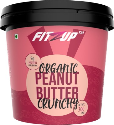 

FitZup Organic Peanut Butter Crunchy, Organic Roasted Peanuts 300 g