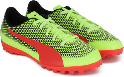 

Puma Boys & Girls Lace Football Shoes(Yellow, Fizzy yellow-red blast-puma bl