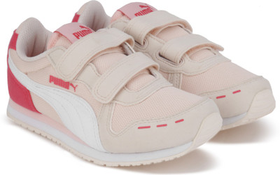 

Puma Boys & Girls Velcro Running Shoes(Pink, Pearl-puma white-paradise pink