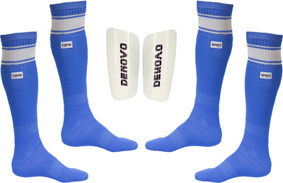 

DeNovo (One Pair Large Football Shin Guard + Two Pairs Knee Length Poplin Football Socks) Football Kit